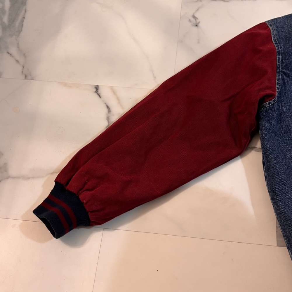 🌺Hartwell ViaSport🌺 Hummingbird Embroidered Denim Bomber Jacket - Picture 5 of 6